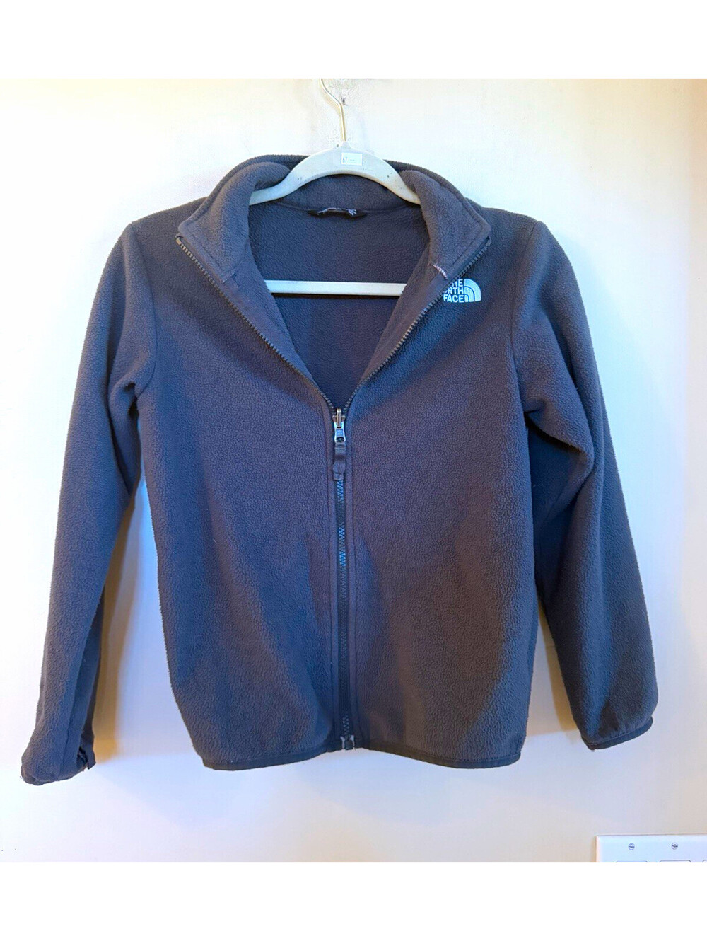 The North Face Boys Gray Fleece Full Zip Jacket w/ Pockets Size 10/12